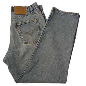Vtg Levi's 550 Jeans Mens 36x30‎ Blue Relaxed Faded Orange Tab Cotton Denim 90s
